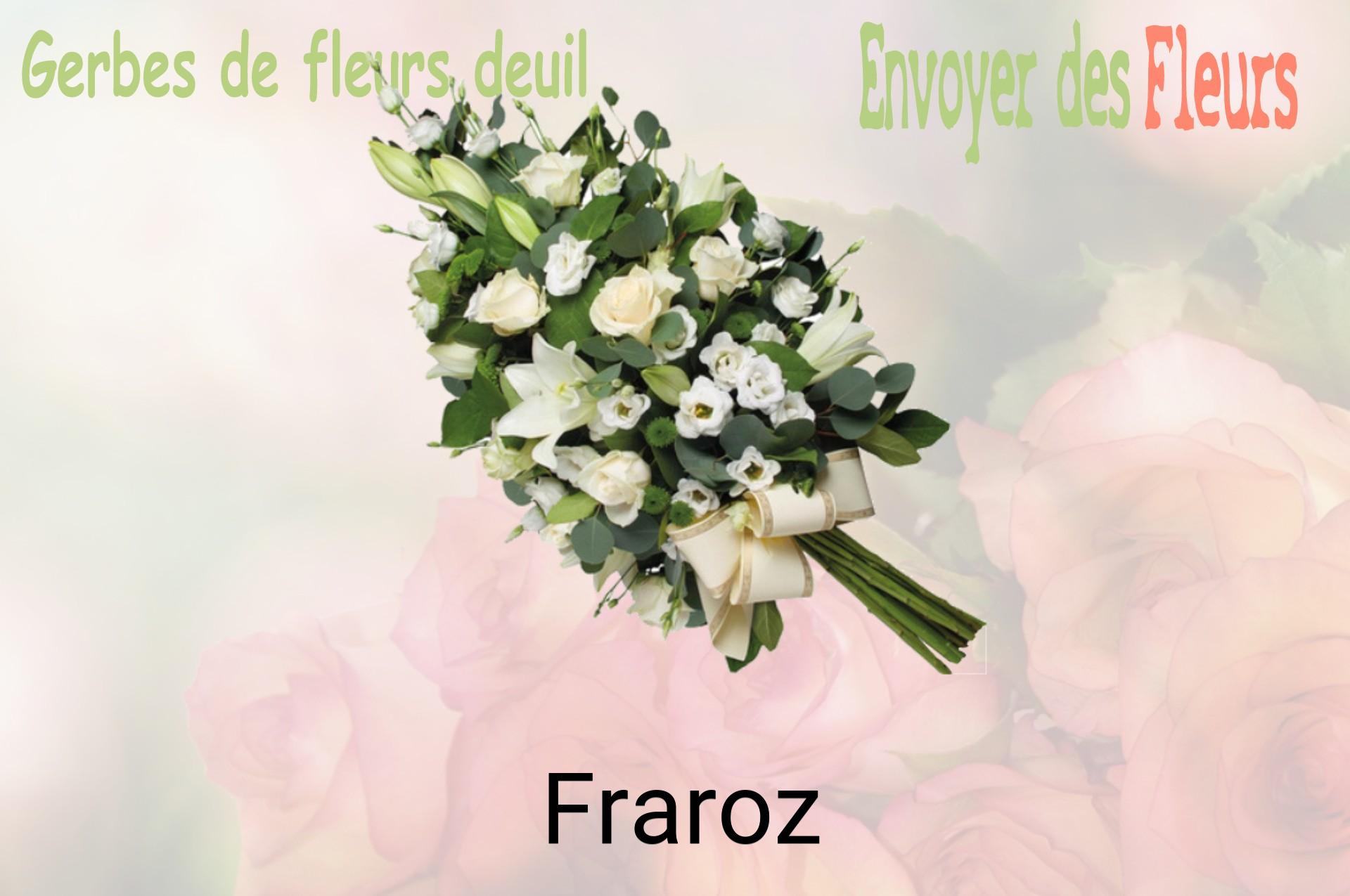 Gerbe de fleurs de deuil livrée à Fraroz